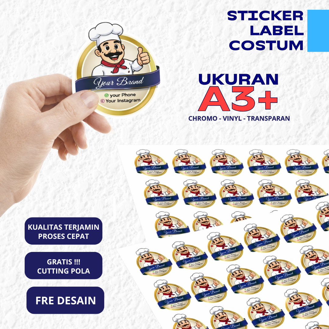 Print & Cuting Sticker Chromo A3